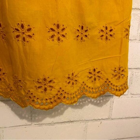 Madewell $150 2023 Scalloped Eyelet Midi Dress sz 0 Sold Out - Picture 9 of 16